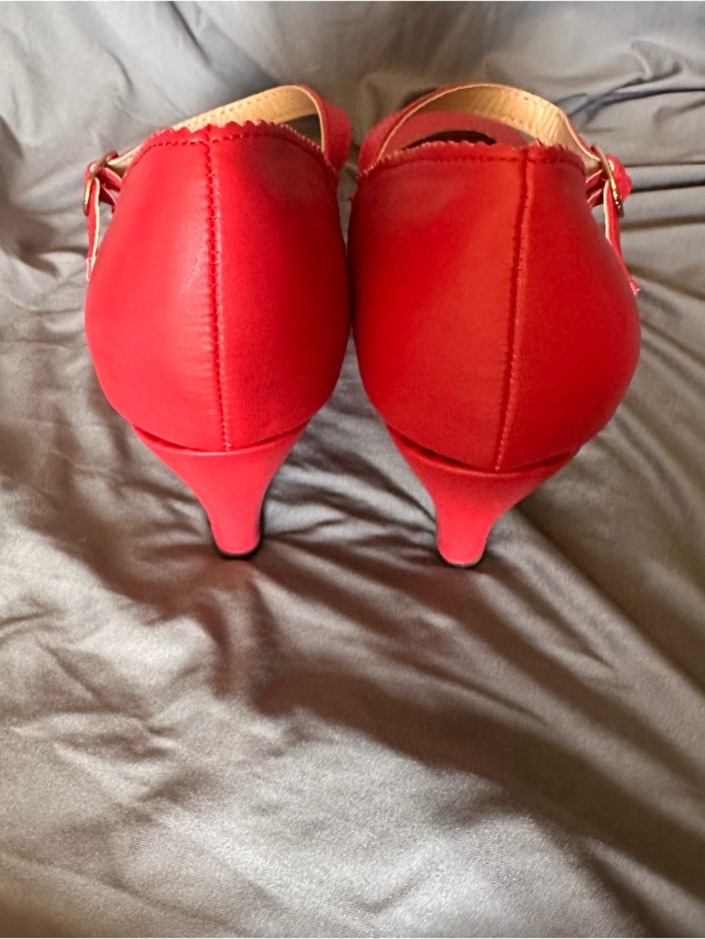 NWOB J. Adams Red “Honey” Mary Jane Heels - Picture 5 of 8